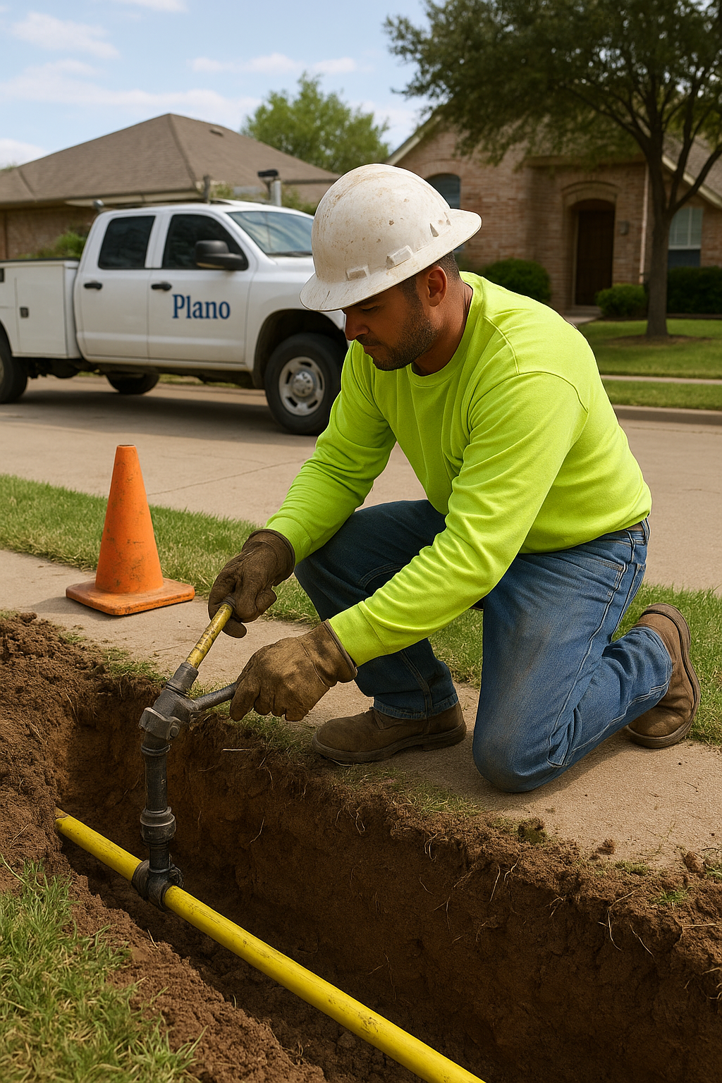 Gas Line Repair in Ridgeview, TX 75023